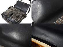 Load image into Gallery viewer, GOYARD ゴヤール グランブルーMM ショルダーバッグ GOS020072 キャンバス カーフスキン ブラック 美品 中古 65825