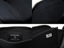 Load image into Gallery viewer, 極美品 CHANEL シャネル コインケース 財布 ボーイ ラウンドファスナー キャビアスキン A80602 シルバー金具 ブラック 美品 中古 65829