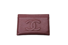 Load image into Gallery viewer, CHANEL シャネル カードケース パスケース ココマーク 6番台 キャビアスキン A48655 レッド 美品 中古 65830