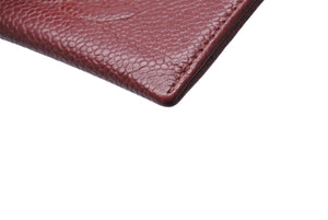 CHANEL シャネル カードケース パスケース ココマーク 6番台 キャビアスキン A48655 レッド 美品 中古 65830