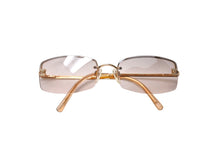 Load image into Gallery viewer, CHANEL シャネル サングラス ココマーク ラインストーン 4093-B ゴールド金具 サイズ 56□16 130 美品 中古 65831