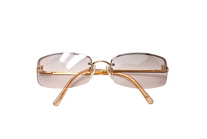 CHANEL シャネル サングラス ココマーク ラインストーン 4093-B ゴールド金具 サイズ 56□16 130 美品 中古 65831