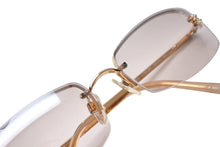 Load image into Gallery viewer, CHANEL シャネル サングラス ココマーク ラインストーン 4093-B ゴールド金具 サイズ 56□16 130 美品 中古 65831