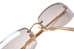 CHANEL シャネル サングラス ココマーク ラインストーン 4093-B ゴールド金具 サイズ 56□16 130 美品 中古 65831
