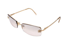 Load image into Gallery viewer, CHANEL シャネル サングラス ココマーク ラインストーン 4093-B ゴールド金具 サイズ 56□16 130 美品 中古 65831