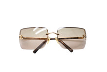 Load image into Gallery viewer, CHANEL シャネル サングラス ココマーク ラインストーン 4092-B ゴールド金具 サイズ 62□15 120 ゴールド 美品 中古 65837