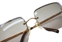 Load image into Gallery viewer, CHANEL シャネル サングラス ココマーク ラインストーン 4092-B ゴールド金具 サイズ 62□15 120 ゴールド 美品 中古 65837