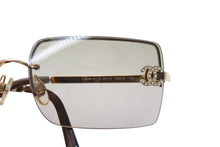 Load image into Gallery viewer, CHANEL シャネル サングラス ココマーク ラインストーン 4092-B ゴールド金具 サイズ 62□15 120 ゴールド 美品 中古 65837