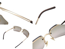 Load image into Gallery viewer, CHANEL シャネル サングラス ココマーク ラインストーン 4092-B ゴールド金具 サイズ 62□15 120 ゴールド 美品 中古 65837