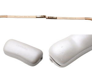 極美品 CHANEL シャネル サングラス ココマーク ラインストーン 4092-B ゴールド金具 サイズ 62□15 120 中古 65839
