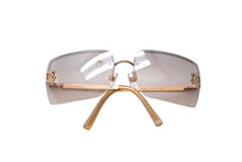 Load image into Gallery viewer, 極美品 CHANEL シャネル サングラス ココマーク ラインストーン 4092-B ゴールド金具 サイズ 62□15 120 中古 65839