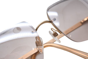 極美品 CHANEL シャネル サングラス ココマーク ラインストーン 4092-B ゴールド金具 サイズ 62□15 120 中古 65839
