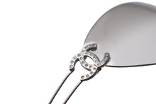 Load image into Gallery viewer, CHANEL シャネル サングラス ココマーク ラインストーン 4049-B グラデーション シルバー金具 グレー 美品 中古 65840