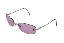 Load image into Gallery viewer, CHANEL シャネル サングラス ココマーク リムセス 4002 シルバー金具 サイズ 54□19 130 パープル 美品 中古 65841