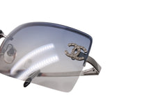 Load image into Gallery viewer, CHANEL シャネル サングラス ココマーク ラインストーン 4092-B シルバー金具 サイズ 62□15 120 グレー 美品 中古 65842