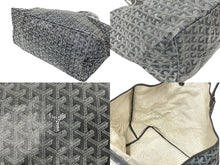 画像をギャラリービューアに読み込む, 新品未使用 GOYARD ゴヤール トートバッグ SAINTLOUIS PM VERT サンルイGM PVCコーティングキャンバス グレー 中古 65682