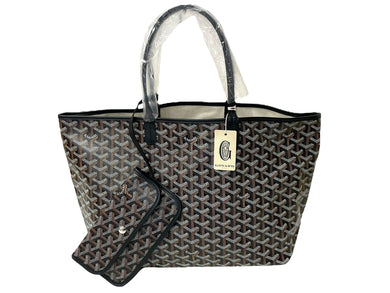 新品未使用 GOYARD ゴヤール SAINTLOUIS PM VERT サンルイPM トートバッグ ゴヤールディンキャンバス ブラック カーフスキン 65853