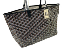 画像をギャラリービューアに読み込む, 新品未使用 GOYARD ゴヤール SAINTLOUIS PM VERT サンルイPM トートバッグ ゴヤールディンキャンバス ブラック カーフスキン 65853