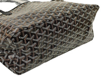 画像をギャラリービューアに読み込む, 新品未使用 GOYARD ゴヤール SAINTLOUIS PM VERT サンルイPM トートバッグ ゴヤールディンキャンバス ブラック カーフスキン 65853