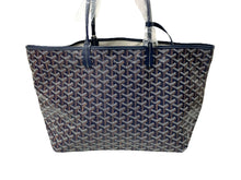 画像をギャラリービューアに読み込む, 新品未使用 GOYARD ゴヤール SAINTLOUIS PM VERT サンルイPM トートバッグ ゴヤールディンキャンバス ネイビー カーフスキン 中古 65854