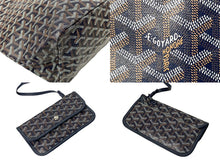 画像をギャラリービューアに読み込む, 新品未使用 GOYARD ゴヤール SAINTLOUIS PM VERT サンルイPM トートバッグ ゴヤールディンキャンバス ネイビー カーフスキン 中古 65854