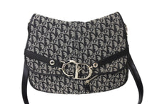 Load image into Gallery viewer, Christian Dior クリスチャンディオール ショルダーバッグ トロッター柄 キャンバス ブラック BO L 1014 美品 中古 65862