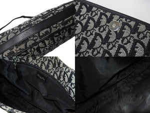 Christian Dior クリスチャンディオール ショルダーバッグ トロッター柄 キャンバス ブラック BO L 1014 美品 中古 65862