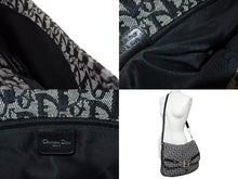 Load image into Gallery viewer, Christian Dior クリスチャンディオール ショルダーバッグ トロッター柄 キャンバス ブラック BO L 1014 美品 中古 65862