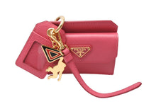 画像をギャラリービューアに読み込む, 同様に PRADA プラダ カードケース バッグチャーム 1TL344 トライアングルロゴ サフィアーノレザー ピンク ゴールド金具 中古 65866 