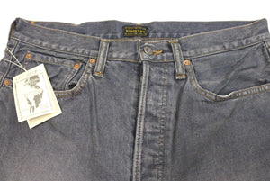 新品未使用 KAPITAL キャピタル 14ozブラックデニム メキシカンタキシード 5P OKAGILLY コットン レザー ブラック 65893