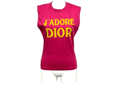 極美品 Christian Dior クリスチャンディオール タンクトップ サイズ40 J'ADORE ジャドール 2A12155300 ピンク 中古 65896