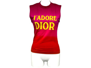 新品未使用 Christian Dior クリスチャンディオール タンクトップ J'ADORE ジャドール 2H12155301 サイズ38 ピンク オレンジ 中古 65899
