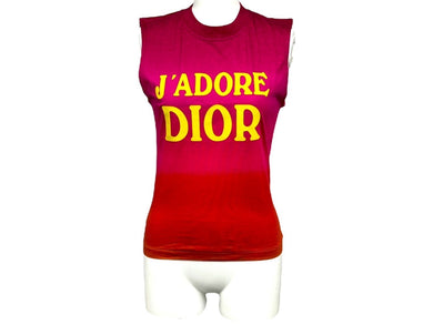 新品未使用 Christian Dior クリスチャンディオール タンクトップ J'ADORE ジャドール 2H12155301 サイズ38 ピンク オレンジ 中古 65900
