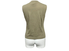 画像をギャラリービューアに読み込む, Christian Dior クリスチャンディオール タンクトップ 3P16155302 サイズ38 デニムロゴ プリント カーキ コットン 美品 中古 65902