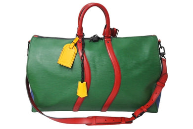 極美品 LOUIS VUITTON ルイヴィトン キーポル バンドリエール50 ウェイビー ボストンバッグ エピレザー マルチカラー M55571 中古 65908