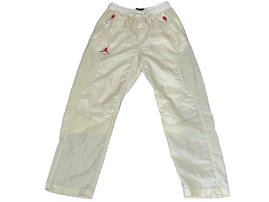 極美品 Air Jordan OFF-WHITE エアジョーダン オフホワイト ウーブンパンツ DB4250-233 サイズS プリント ナイロン アイボリー 中古 65917