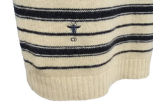 画像をギャラリービューアに読み込む, 極美品 Christian Dior クリスチャンディオール ニット 2020SS グラデーションボーダー ベージュ カシミヤ サイズ38 024S40TM028 中古 65918