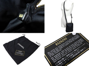 極美品 CHANEL シャネル ミニショルダーバッグ ココマーク 8番台 ニュートラベルライン ナイロン ブラック ゴールド金具 中古 65920