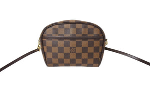 LOUIS VUITTON ルイヴィトン ポシェット イパネマ N51296 PVCコーティングキャンバス ブラウン ゴールド 美品 中古 65921