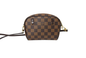 LOUIS VUITTON ルイヴィトン ポシェット イパネマ N51296 PVCコーティングキャンバス ブラウン ゴールド 美品 中古 65921