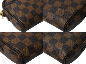 LOUIS VUITTON ルイヴィトン ポシェット イパネマ N51296 PVCコーティングキャンバス ブラウン ゴールド 美品 中古 65921