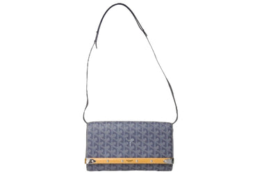 極美品 GOYARD ゴヤール モンテカルロPM ショルダーバッグ クラッチバッグ グレー シルバー金具 中古 65923