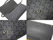 画像をギャラリービューアに読み込む, 極美品 GOYARD ゴヤール モンテカルロPM ショルダーバッグ クラッチバッグ グレー シルバー金具 中古 65923