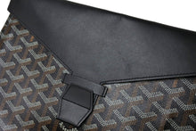画像をギャラリービューアに読み込む, GOYARD ゴヤール カモンド MM クラッチバッグ セカンドバッグ ポーチ PVC レザー ブラック 美品 中古 65925