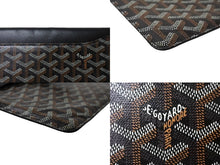 画像をギャラリービューアに読み込む, GOYARD ゴヤール カモンド MM クラッチバッグ セカンドバッグ ポーチ PVC レザー ブラック 美品 中古 65925