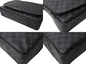 新品同様品 LOUIS VUITTON ルイヴィトン ショルダーバッグ ダニエルMM N58029 ダミエグラフィットブラック シルバー金具 中古 65926