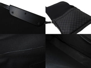 新品同様品 LOUIS VUITTON ルイヴィトン ショルダーバッグ ダニエルMM N58029 ダミエグラフィットブラック シルバー金具 中古 65926