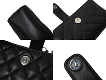 Load image into Gallery viewer, 極美品 CHANEL シャネル チェーンショルダー ポーチ ココマーク 19番台 ブラック ラムスキン シルバー金具 中古 65931