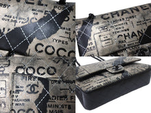 Load image into Gallery viewer, 極美品 CHANEL シャネル マトラッセ25 ニュースペーパー Wフラップラップ ラムスキン ブラックシルバー 21番台 中古 65932