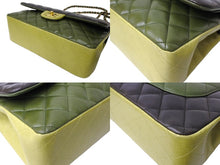 Load image into Gallery viewer, 極美品 CHANEL シャネル チェーンショルダーバッグ マトラッセ30cm 抹茶 京都 Wフラップラップ グリーン 18番台 中古 65935